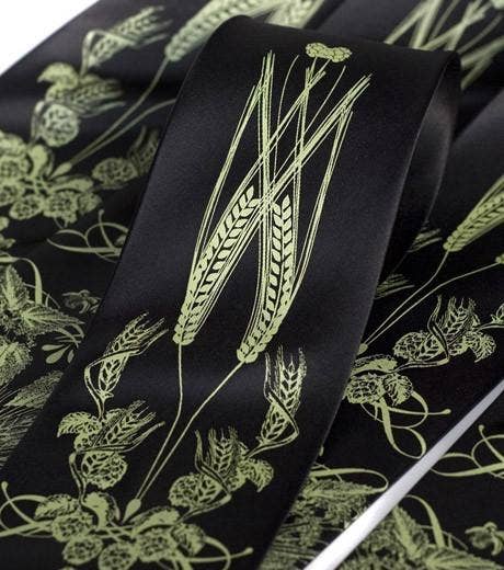 Cyberoptix Tie Lab - Wholesale Necktie - Men's - Beer Necktie. Hops & Wheat Print Tie10