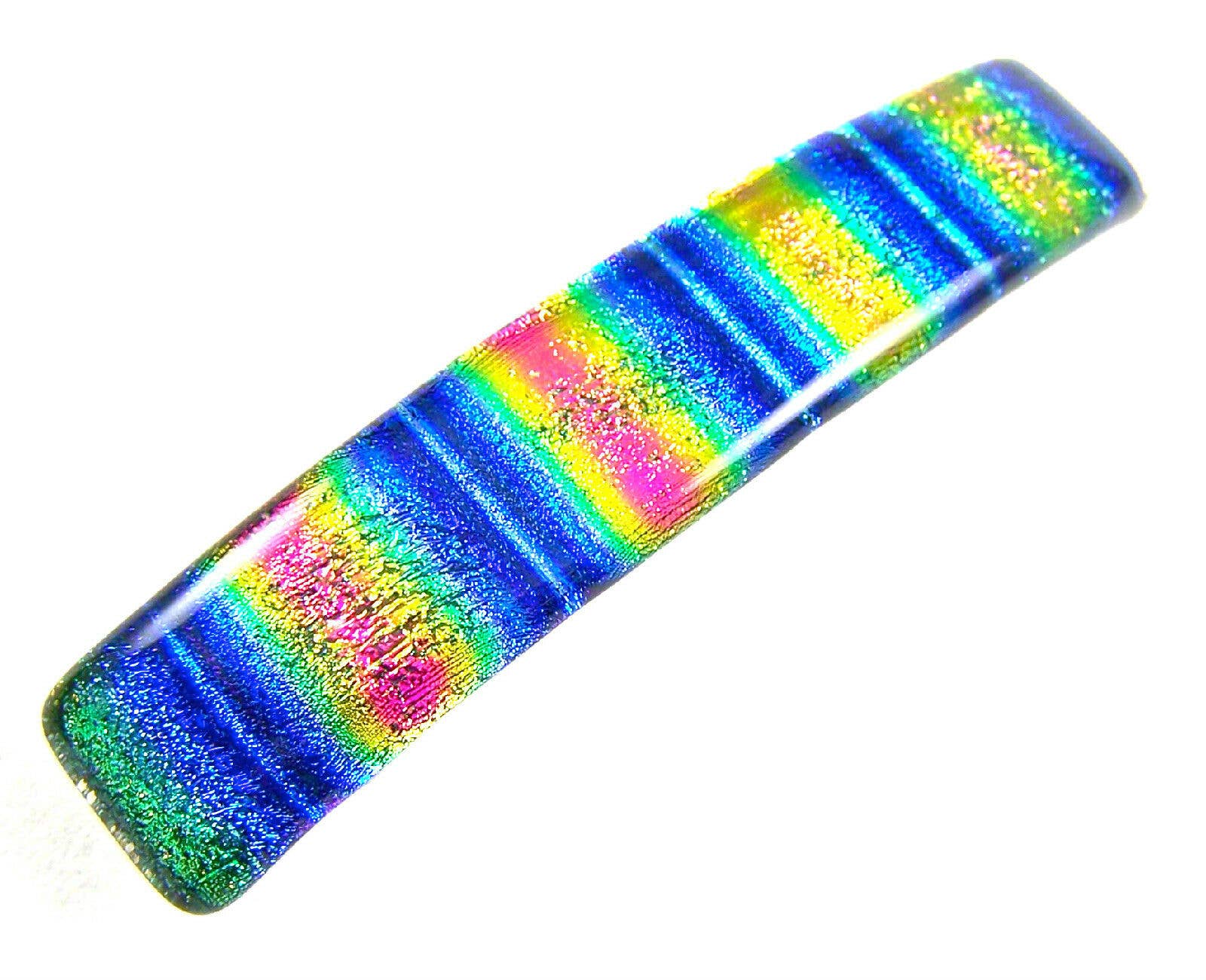 Glass Town USA - Wholesale Barrette - Women's - Barrettes Dichroic Glass Tie Dye Patterns Large 0r Medium7