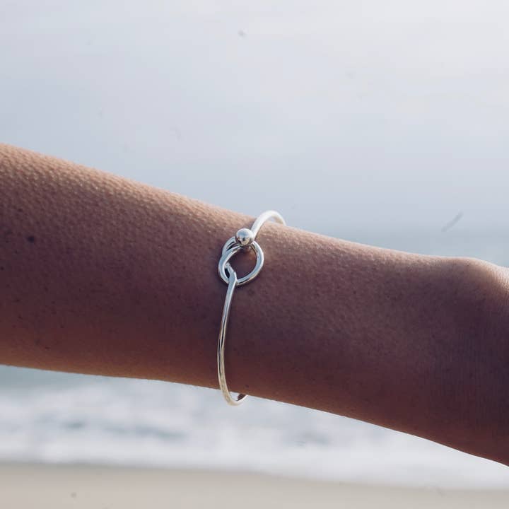 Krystyna's Silver - Wholesale Bangle Bracelet - Love Knot Sterling Silver Bracelet1