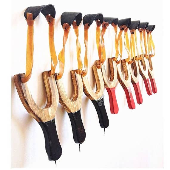 Little Lark - Wholesale Slingshot - Kids - Natural Wooden Slingshot, Unpainted wood with felt ammo39