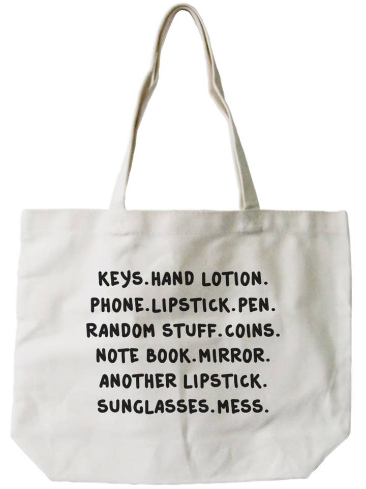Belongings List Jumbo Canvas Bag for wholesale by 365 In Love