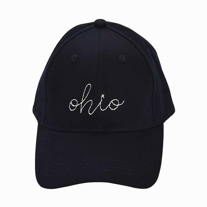 SALE Cotton Navy Ohio Embroidered Hat for wholesale by Totalee Gift