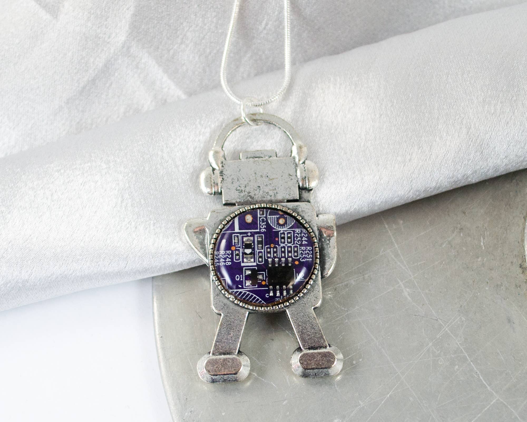 Circuit Breaker Labs - Wholesale Pendant/Charm Necklace - Circuit Board Robot Necklace2
