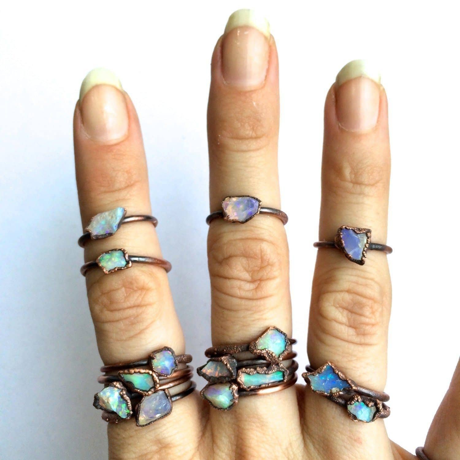 HAWKHOUSE - Wholesale Cocktail/Statement Ring - Raw Opal Ring2