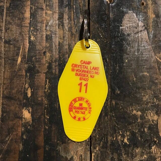 The 3 Sisters Design Co. - Wholesale Keychain - Unisex - Motel Key Fob - Camp Crystal Lake
