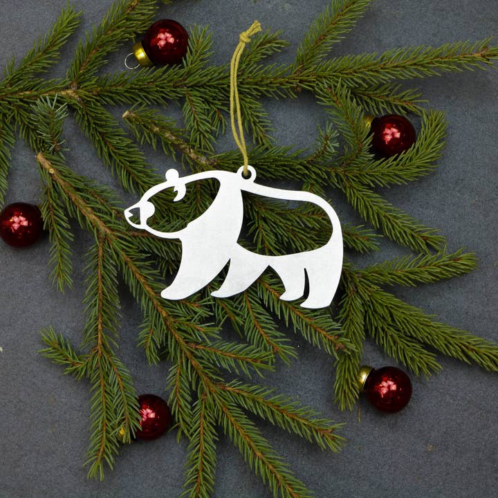 Iron Maid Art - Venta al por mayor Adornos - Oso Panda Animal Metal Regalo De Navidad Adornos