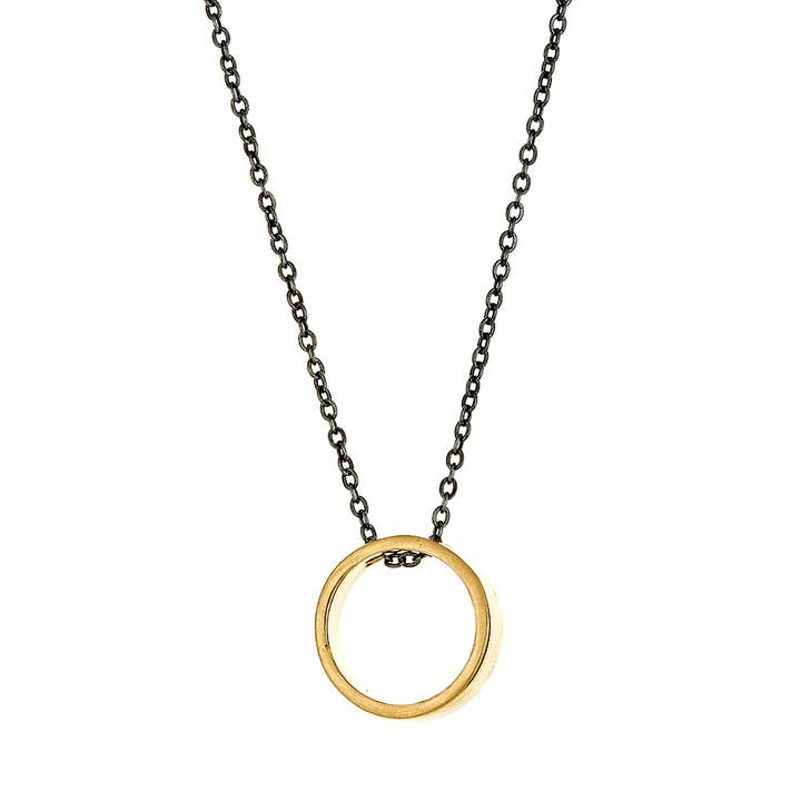 Collana in vetro con catena in oro e bue per la vendita all'ingrosso da parte di Vanessa Gade : Metal + Design