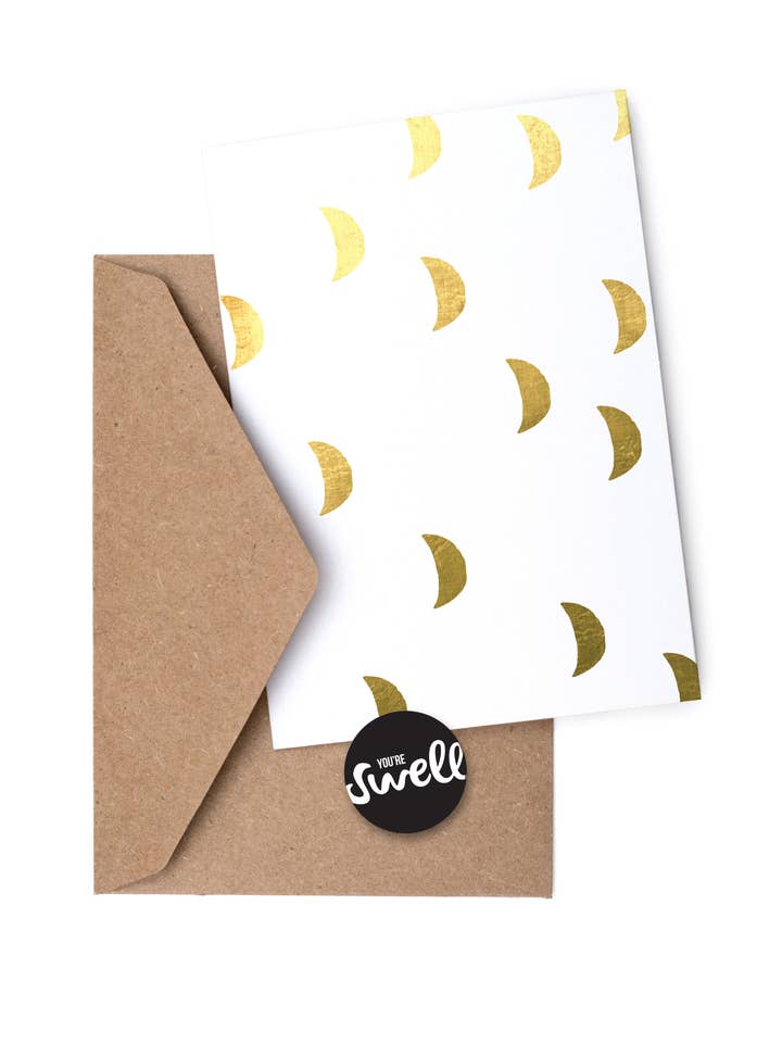 Moon Pattern Card for wholesale by Swell Made Co.