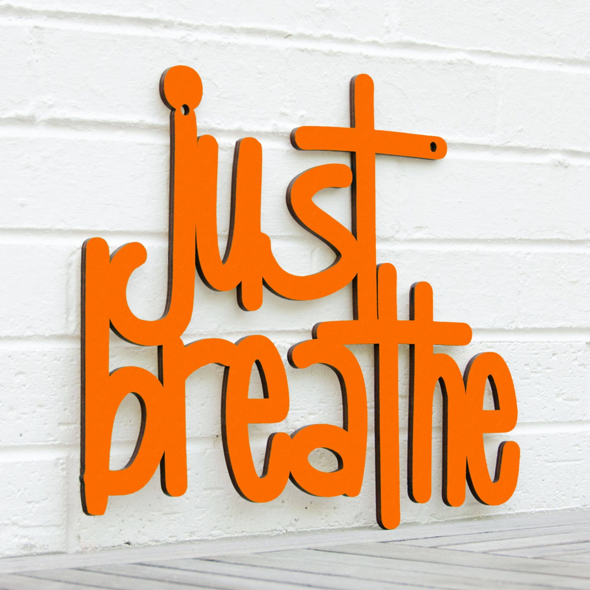 Spunky Fluff - Wholesale Wall Sign - Just Breathe, Inspirational Wood Wall Art Sign1