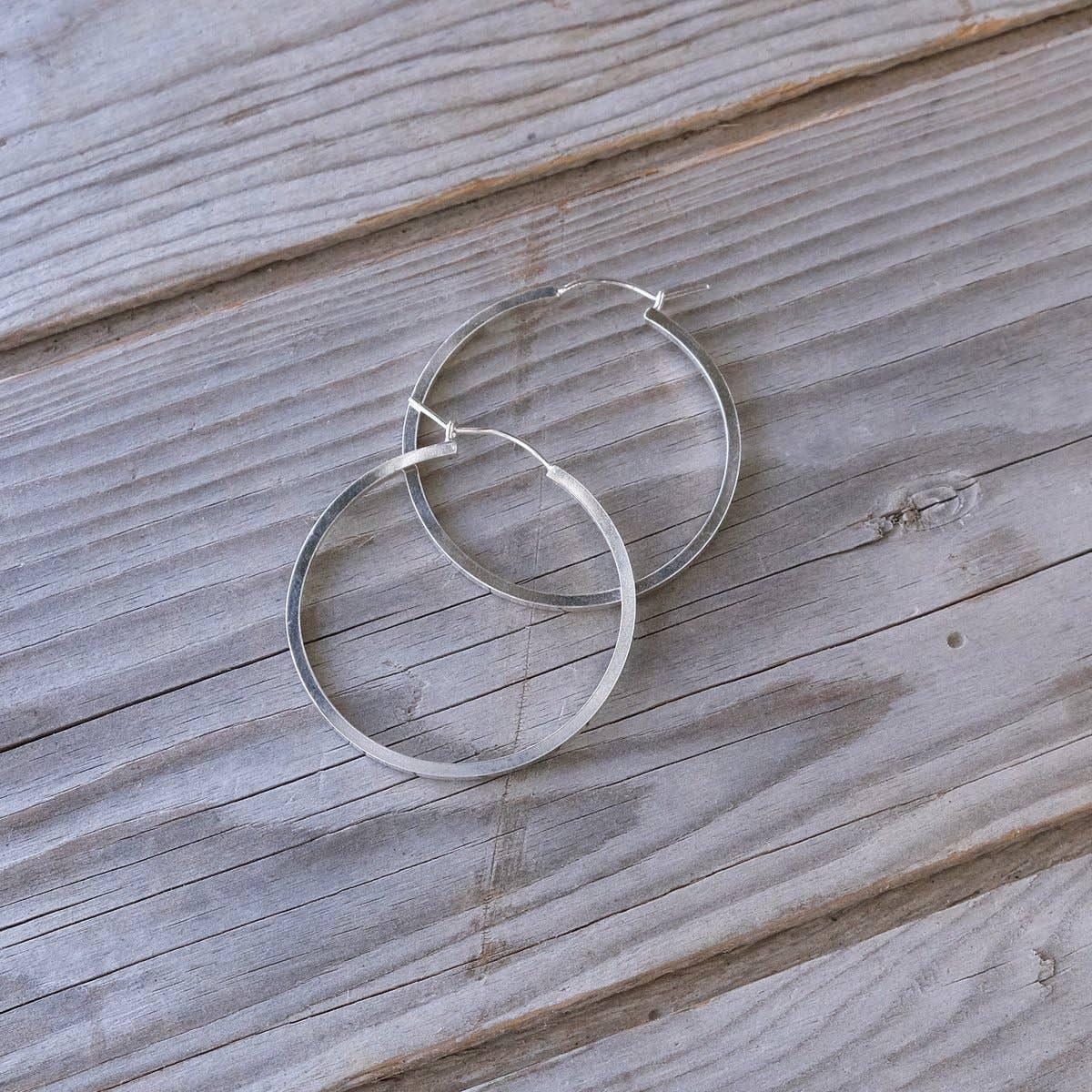 Glass Sky Jewelry - Wholesale Hoop Earrings - Silver Squared Hoops1