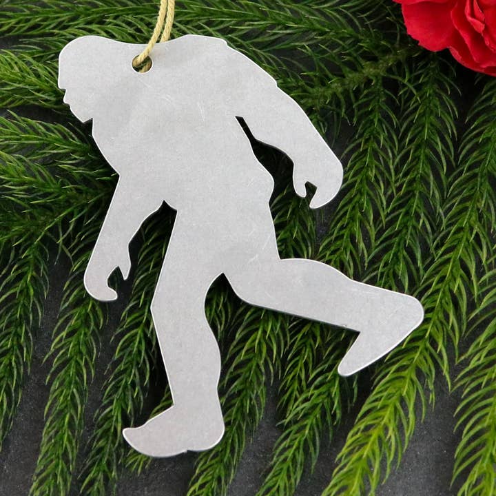 Bigfoot Yeti Sasquatch Metal Ornament Holiday Gift Outdoors for wholesale by Iron Maid Art