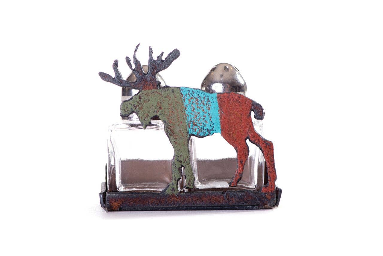 Whimsies - Wholesale Salt & Pepper Shaker Set - Moose Lodge standing Salt and Pepper kitchen utensils eco1
