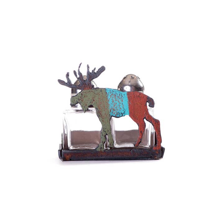 Whimsies - Wholesale Salt & Pepper Shaker Set - Moose Lodge standing Salt and Pepper kitchen utensils eco1