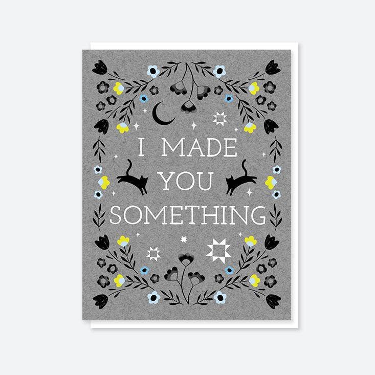 Craftedmoon - Wholesale Everyday Greeting Card - 4.25" x 5.5" I Made You Something - Double Cat0