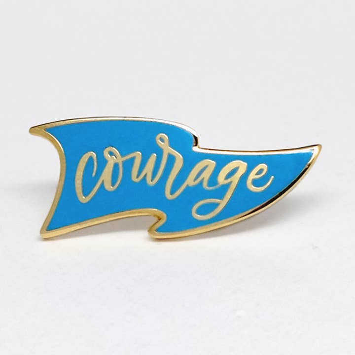 Courage Pennant Enamel Pin for wholesale by Hearts to the Moon