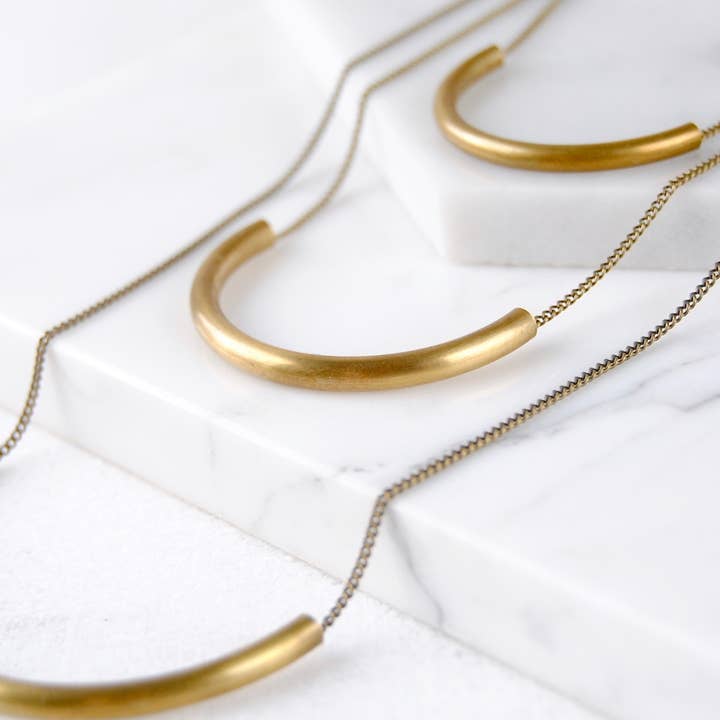 Medium Crescent Necklace for wholesale by SPARKLEFARM