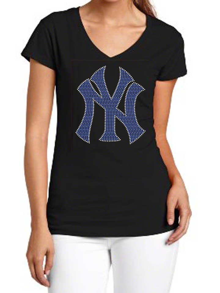 Yankees Rhinestone Shirt for wholesale by Thoughtful Creations
