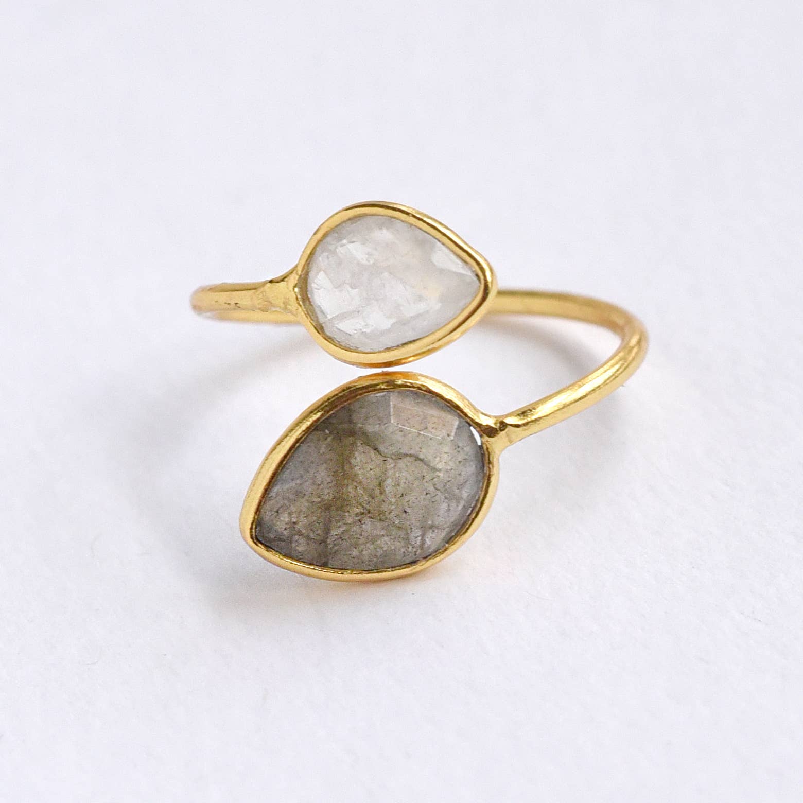 FELIX Z DESIGNS - Wholesale Cocktail/Statement Ring - Double Gemstone Ring, Adjustable size.