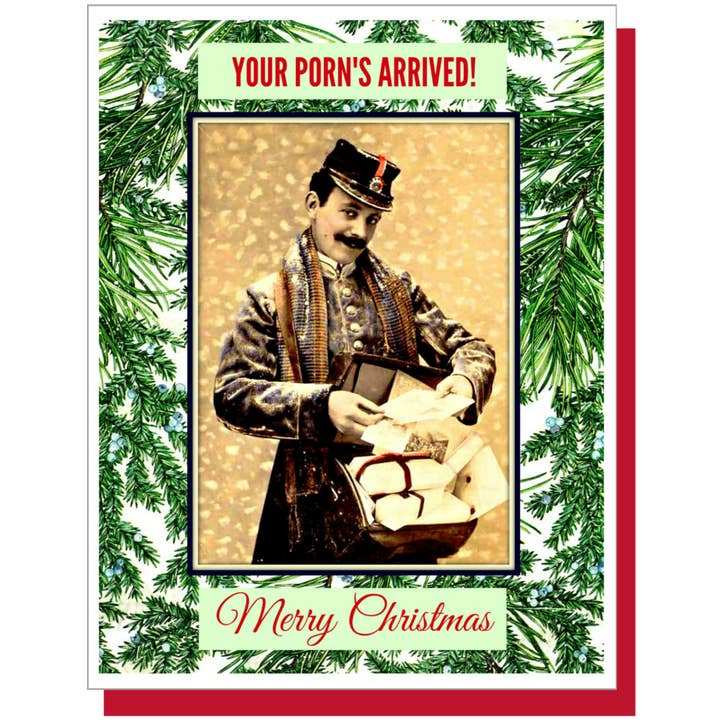 Ümlaut Brooklyn - Wholesale Christmas Card - Your Porn's Arrived! Christmas Greeting Card
