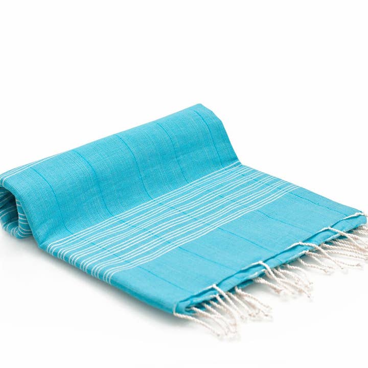 Turquoise Maya Peshtemal Towel for wholesale by Buldano