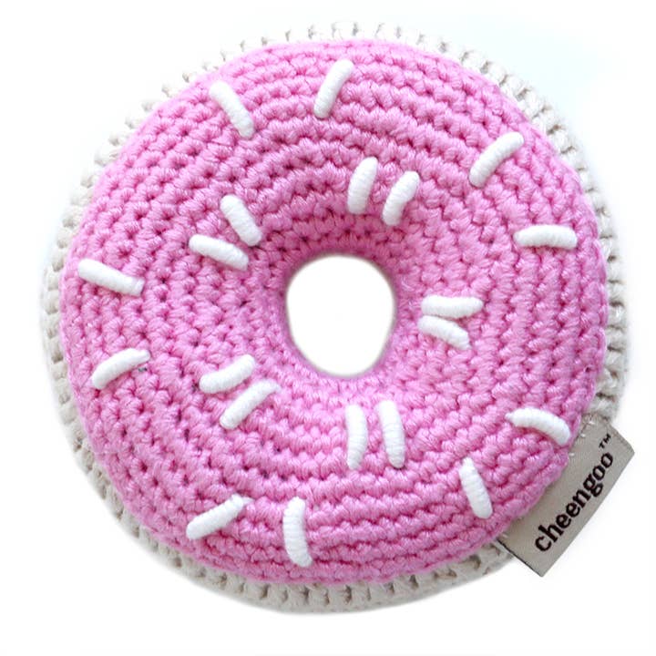 Cheengoo - Wholesale Handheld Rattle - Baby - Donut Rattle - Pink