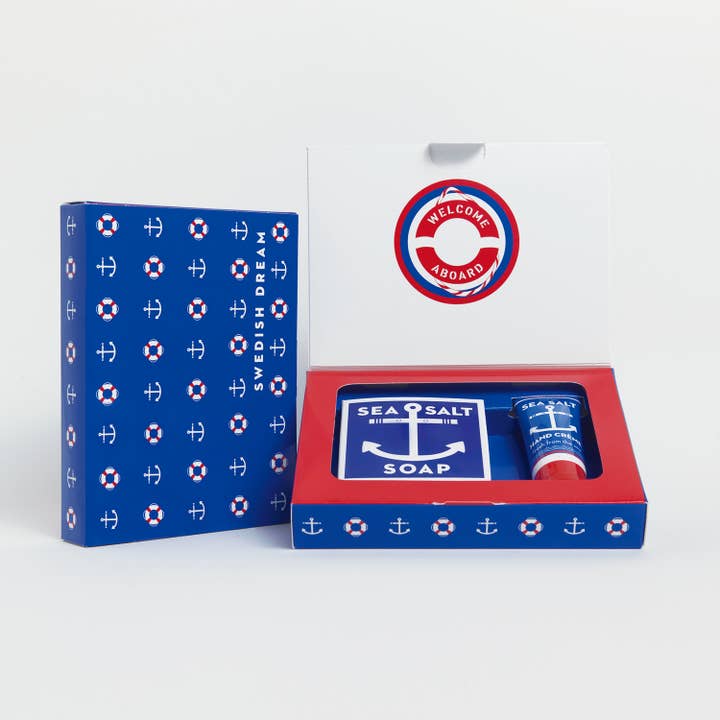 Swedish Dream Sea Salt Soap and Hand Cream Gift Box for wholesale by Kalastyle Soap Co.