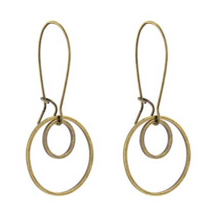 Small Double Circle Earrings for wholesale by Santore Jewelry Company