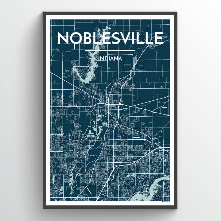 Noblesville, IN Stadskaart voor wholesale door Point Two Design Group