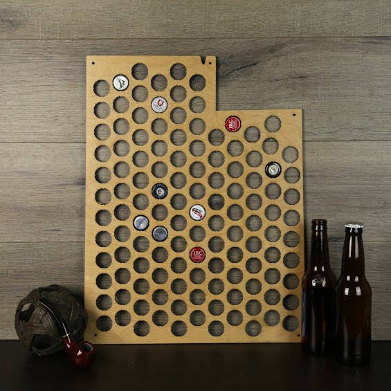 Torched Products - Wholesale Wall Accent - Men’s Gift State Beer Cap Map – Beer Cap Collector/Display103