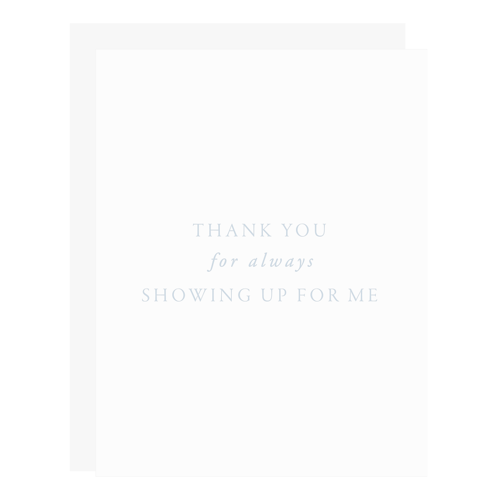 Little Well Paper Co. - Wholesale Thank You Card - Thank You for Showing Up Card0