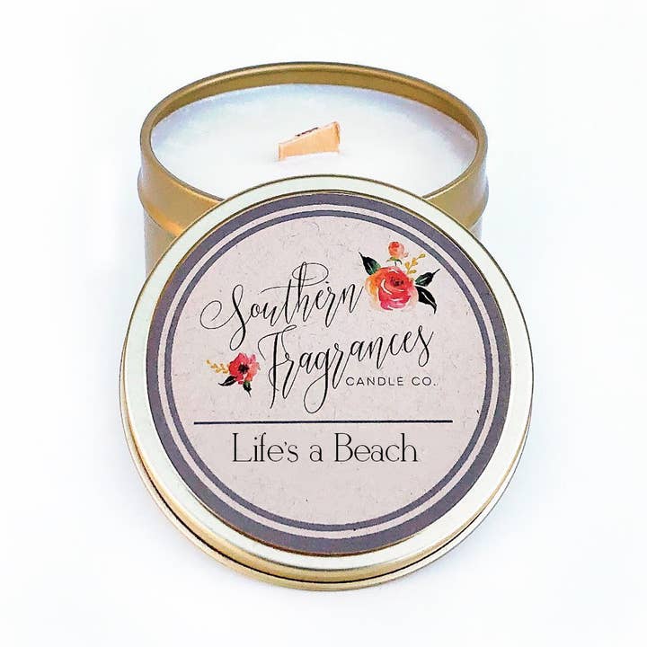 6 ounce Livet er en strand stearinlys for engroshandel hos Southern Fragrances