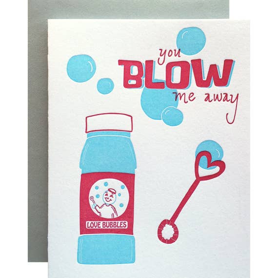 Violet Press - Wholesale Love Card - Blow Me Away