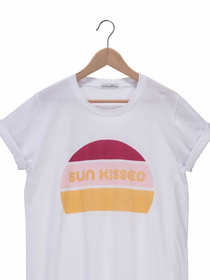 Totalee Gift - Wholesale Screen Printed T-Shirt - Women's - SALE Cotton White Sunkissed T-Shirt