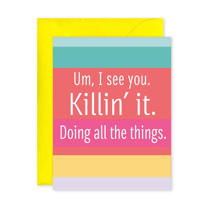 Killin' It Greeting Card for wholesale by Cleerely Stated