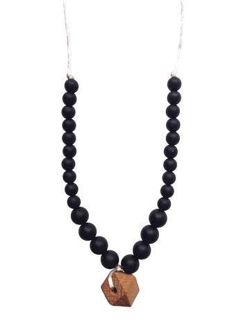 The Collins - Black Teething Necklace for wholesale by Chewable Charm