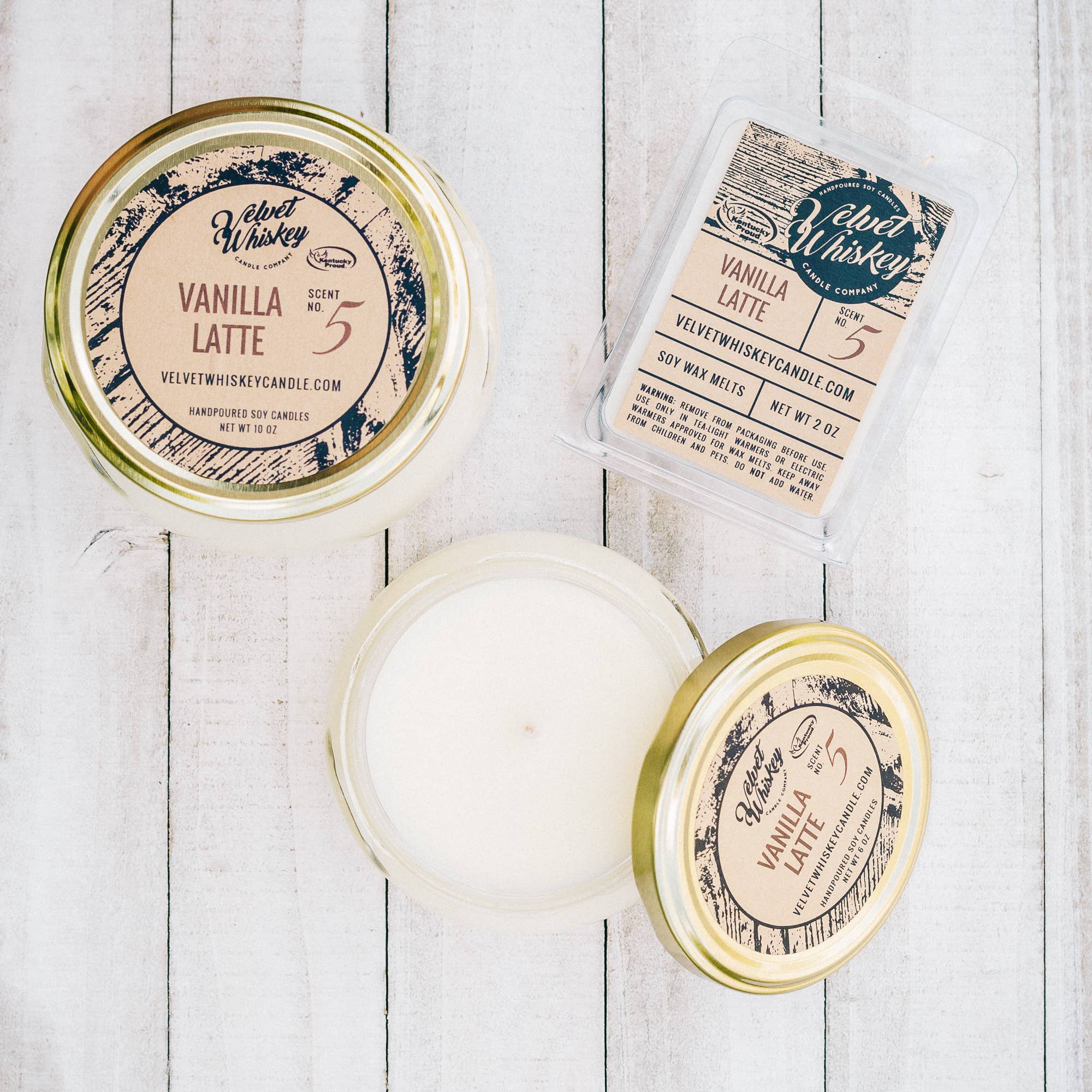 Velvet Whiskey Candle Co - Wholesale Jar/Filled Candle - 6.5 oz Vanilla Latte Candle5