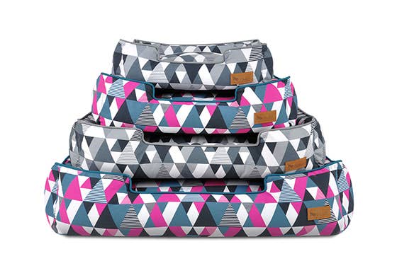 P.L.A.Y. Pet Lifestyle and You - Vente Panier – chien - Lit de salon en mosaïque - Tuxedo Black1