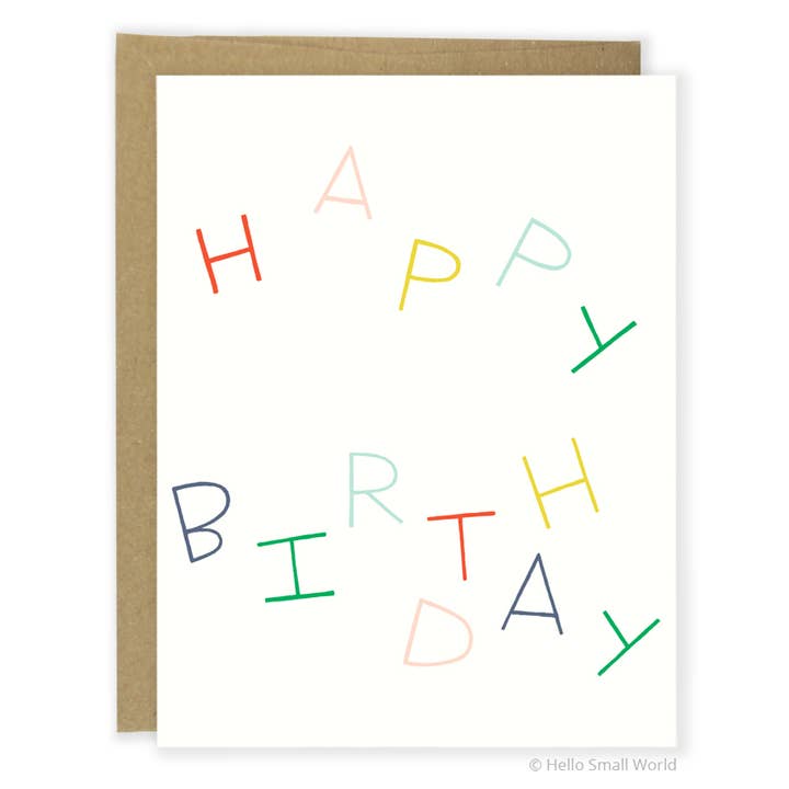 Hello Small World – Großhandel Geburtstagskarten – Geburtstag Multicolor Karte