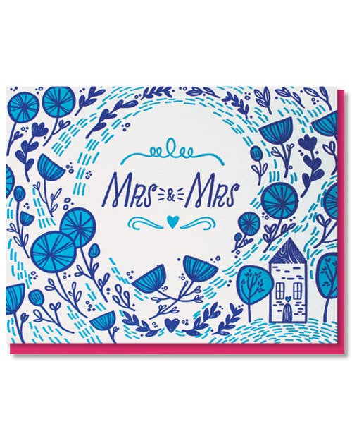Paper Parasol Press - Wholesale Wedding Card - Mrs and Mrs  Card1