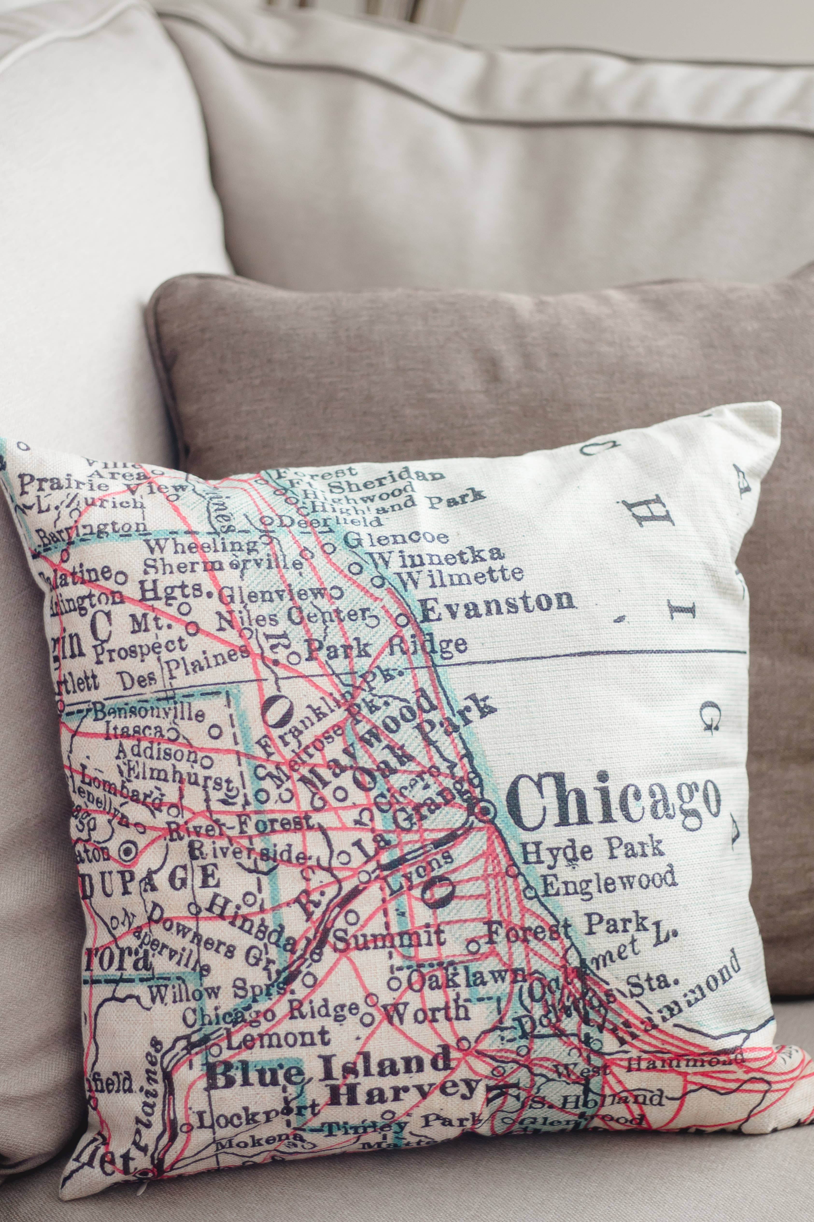 Daisy Mae Designs - Wholesale Throw/Decorative Pillow - Half Moon Bay California Map Pillow3