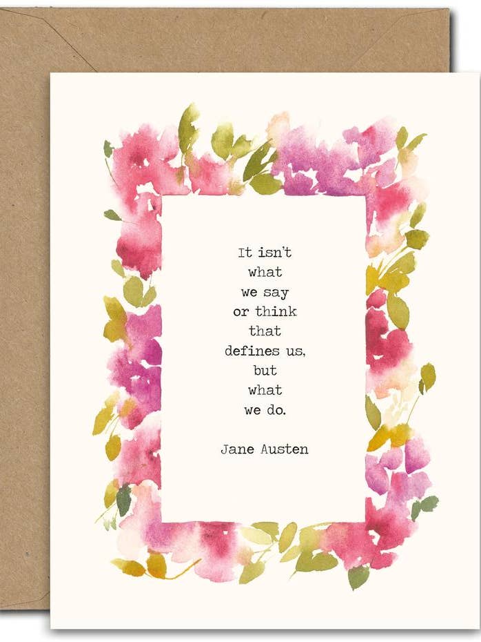 Biglietto d'auguri Jane Austen per la vendita all'ingrosso da parte di June Watercolor