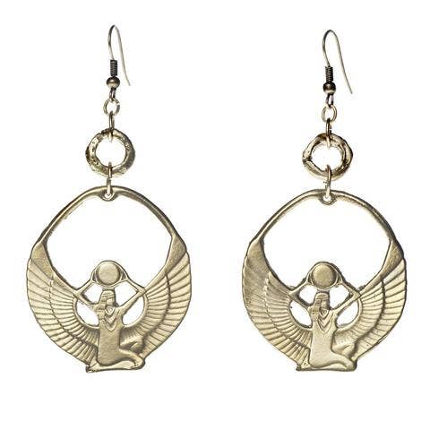 Boucles d'oreilles Egyptien Isis pour la vente par Alkemie Jewelry