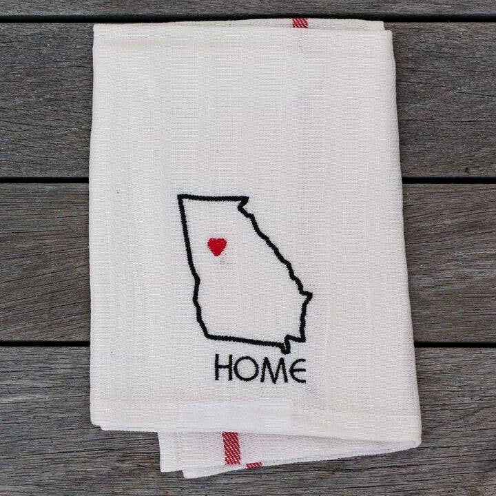 Southern Charm Textiles - Wholesale Tea Towel - Embroidered customizable 100% cotton custom state tea towel