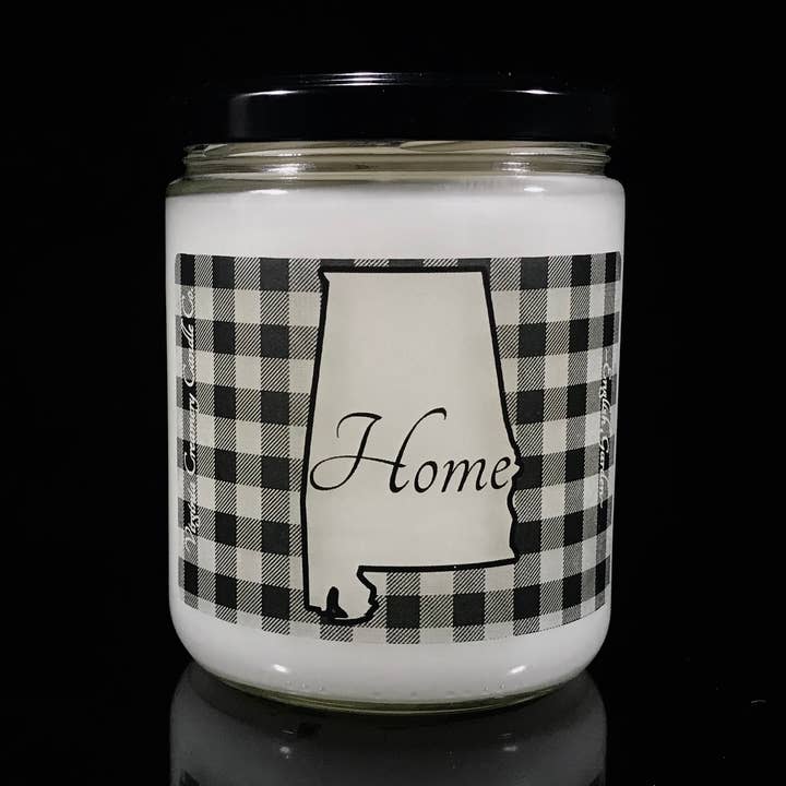 USAL- Alabama Home Buff CK 16oz Jar for wholesale by Virginia Creamery Candle Co.