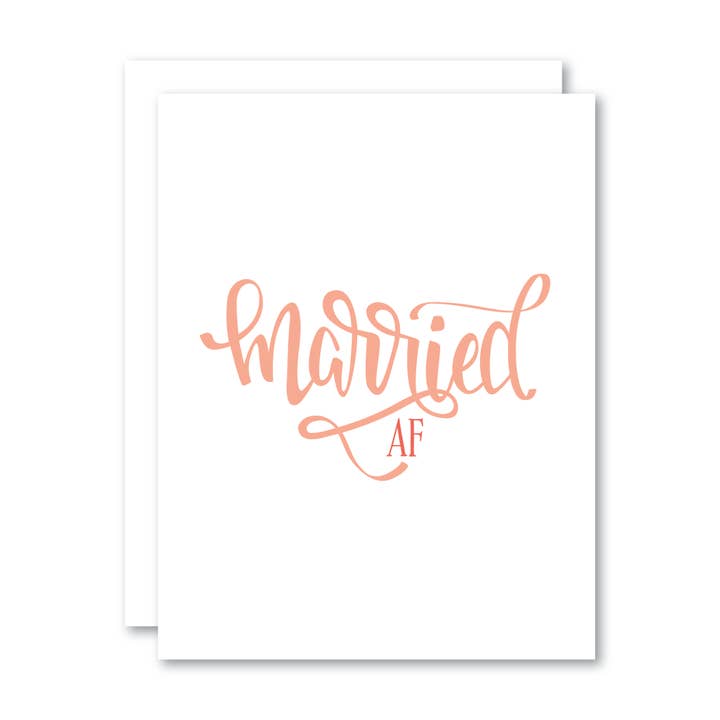 Married AF / Card for wholesale by Stevie + Bean Paperie
