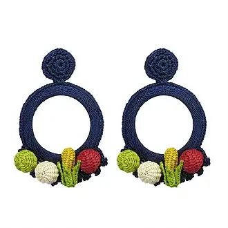 NARA HANDMADE JEWELRY - Wholesale Dangle Earrings - Dark Blue Fall Fruit Earrings0