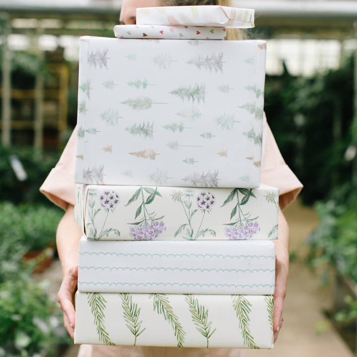 Lana's Shop - Wholesale Wrapping Paper Roll - Floral Botanic Gift Wrap Roll1