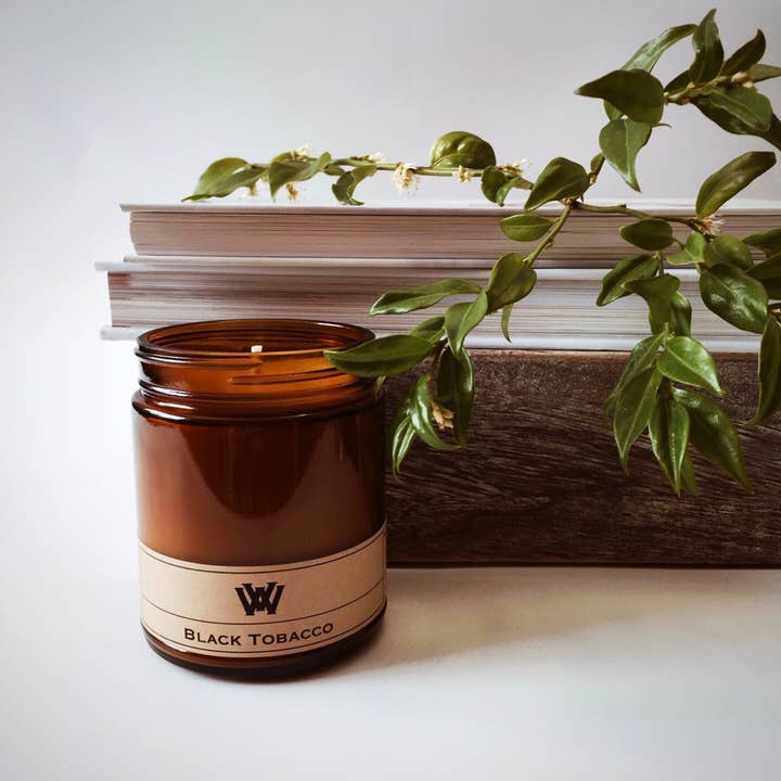 W.V. Candle Co. - Wholesale Jar/Filled Candle - 3.5 oz Black Tobacco Soy Candle2
