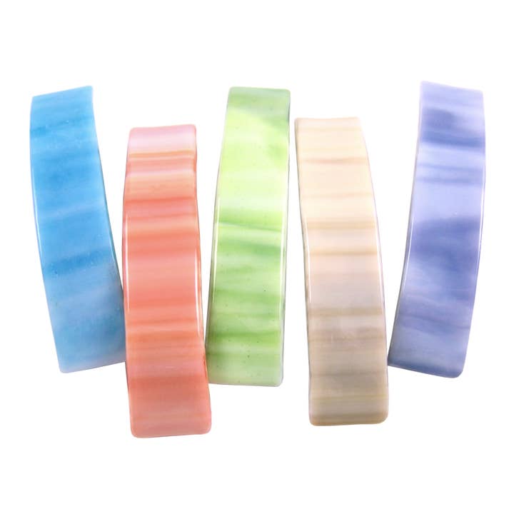 Hårspænder farvede glas Pastel hvirvler farve stor størrelse for engroshandel hos Glass Town USA