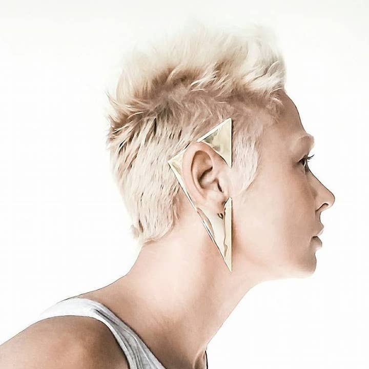 Bisjoux - Wholesale Cuff/Wrap Earrings - Gio Ear Cuff brass earrings modern statement jewelry